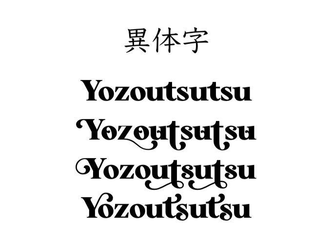 フォントの異体字